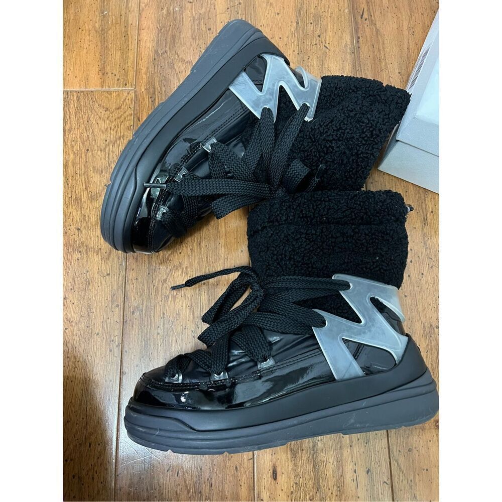 Moncler Womens Insolux Faux Fur ankle boots size 36 - Picture 4 of 14